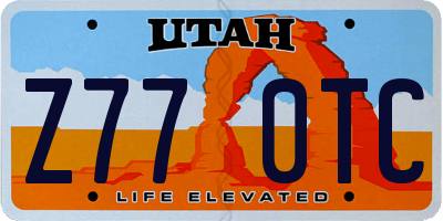 UT license plate Z770TC