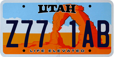 UT license plate Z771AB