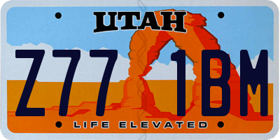 UT license plate Z771BM