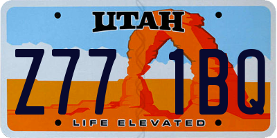 UT license plate Z771BQ
