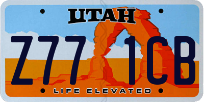 UT license plate Z771CB