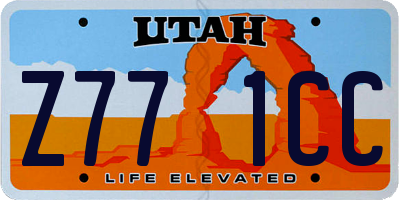 UT license plate Z771CC