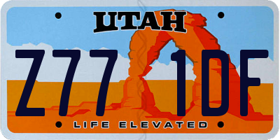 UT license plate Z771DF