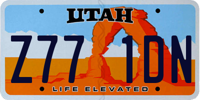 UT license plate Z771DN