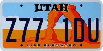 UT license plate Z771DU