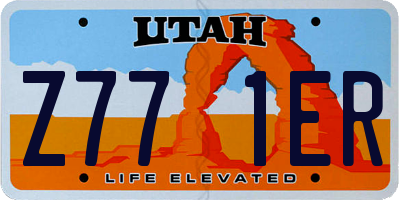 UT license plate Z771ER