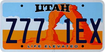UT license plate Z771EX