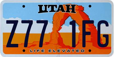 UT license plate Z771FG