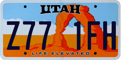 UT license plate Z771FH