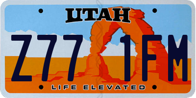 UT license plate Z771FM