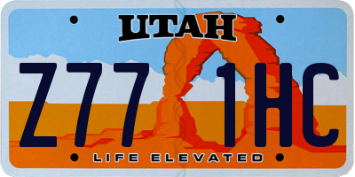 UT license plate Z771HC