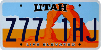 UT license plate Z771HJ