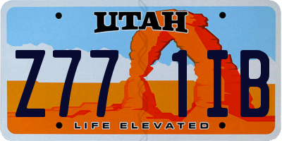 UT license plate Z771IB