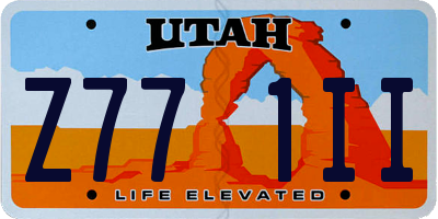 UT license plate Z771II