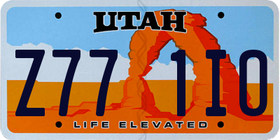 UT license plate Z771IO