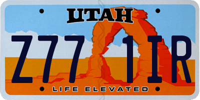 UT license plate Z771IR