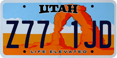 UT license plate Z771JD