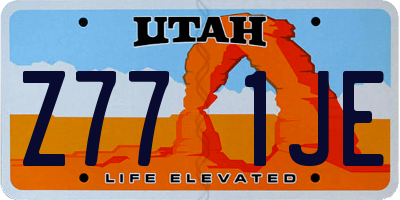 UT license plate Z771JE
