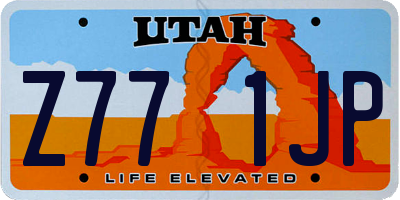 UT license plate Z771JP