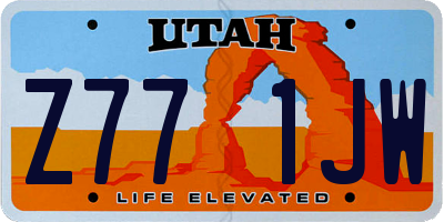 UT license plate Z771JW