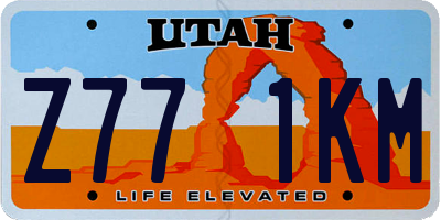 UT license plate Z771KM