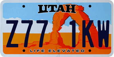 UT license plate Z771KW