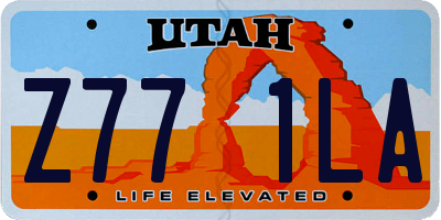 UT license plate Z771LA
