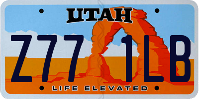 UT license plate Z771LB