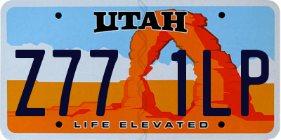 UT license plate Z771LP