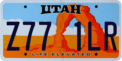 UT license plate Z771LR