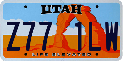 UT license plate Z771LW