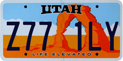 UT license plate Z771LY
