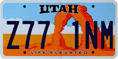 UT license plate Z771NM