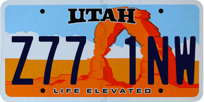 UT license plate Z771NW