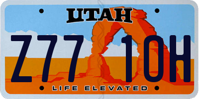 UT license plate Z771OH