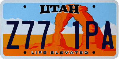 UT license plate Z771PA