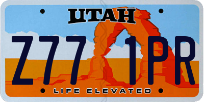 UT license plate Z771PR
