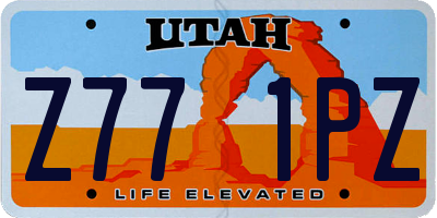 UT license plate Z771PZ
