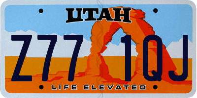UT license plate Z771QJ