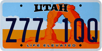 UT license plate Z771QQ