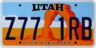 UT license plate Z771RB
