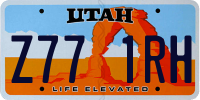 UT license plate Z771RH