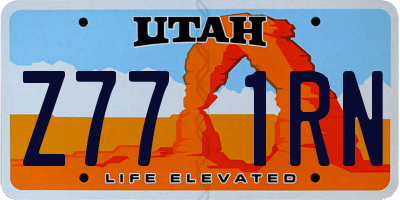 UT license plate Z771RN