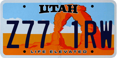 UT license plate Z771RW