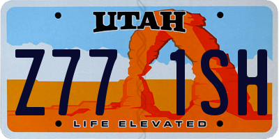UT license plate Z771SH