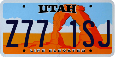 UT license plate Z771SJ