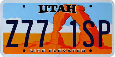 UT license plate Z771SP