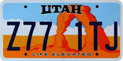 UT license plate Z771TJ