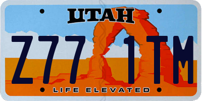 UT license plate Z771TM
