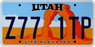 UT license plate Z771TP